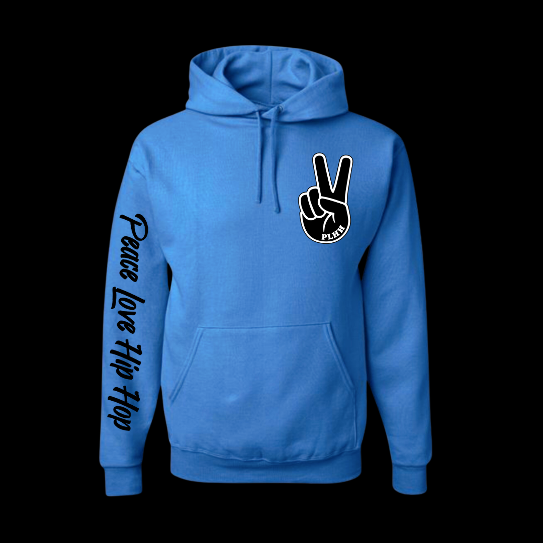 "Peace Out" Adult carolina blue Hoodie