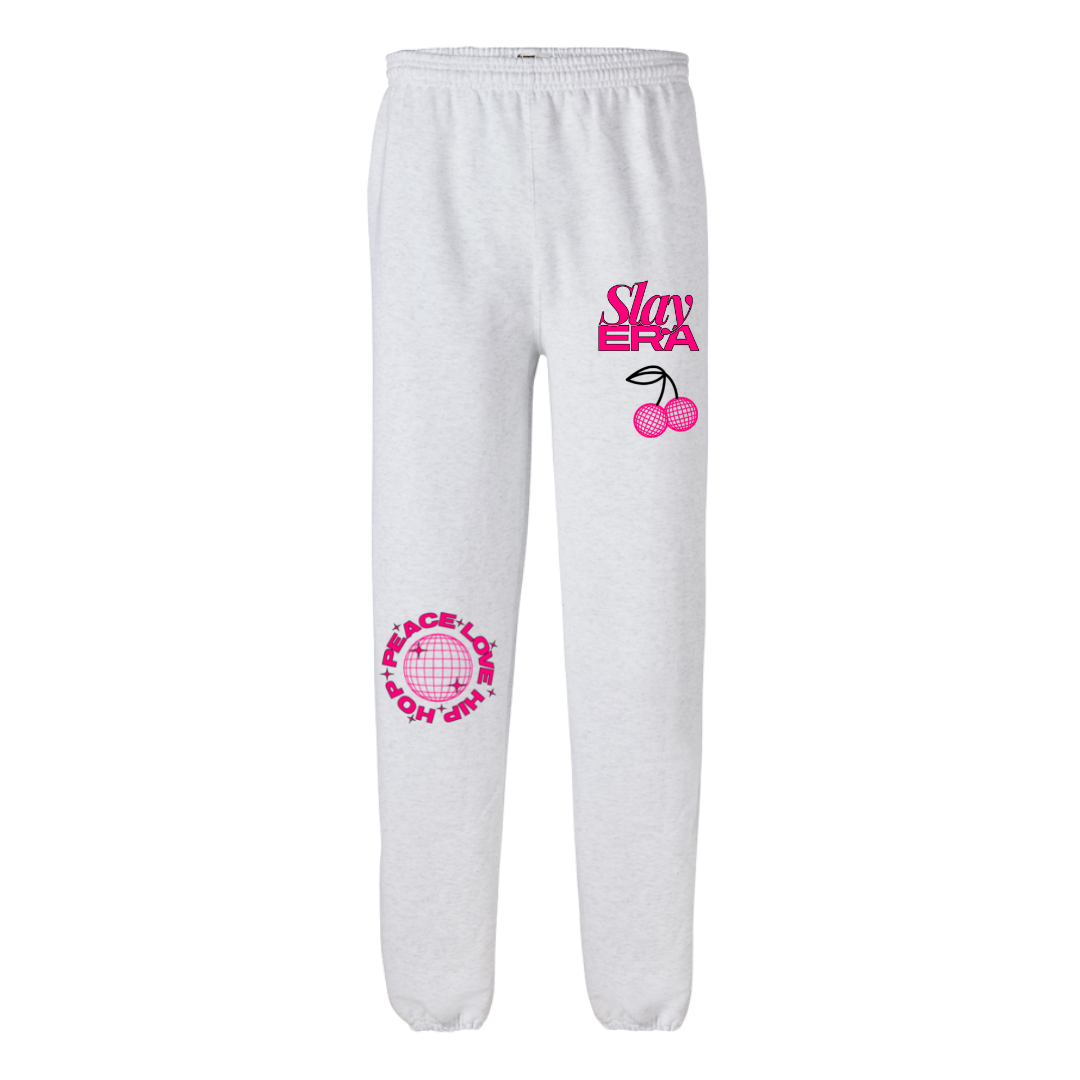 "Slay Era" White Sweat Pants