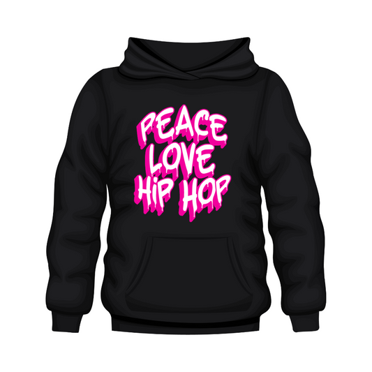 "Drippy Pink" Adult Black Hoodie